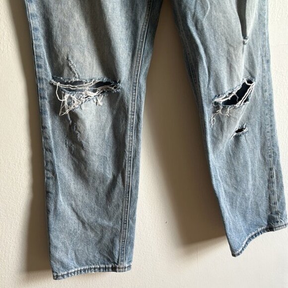 Aritzia Denim Forum The Joni High Rise Loose Straight Leg Distressed Jean - Picture 4 of 11